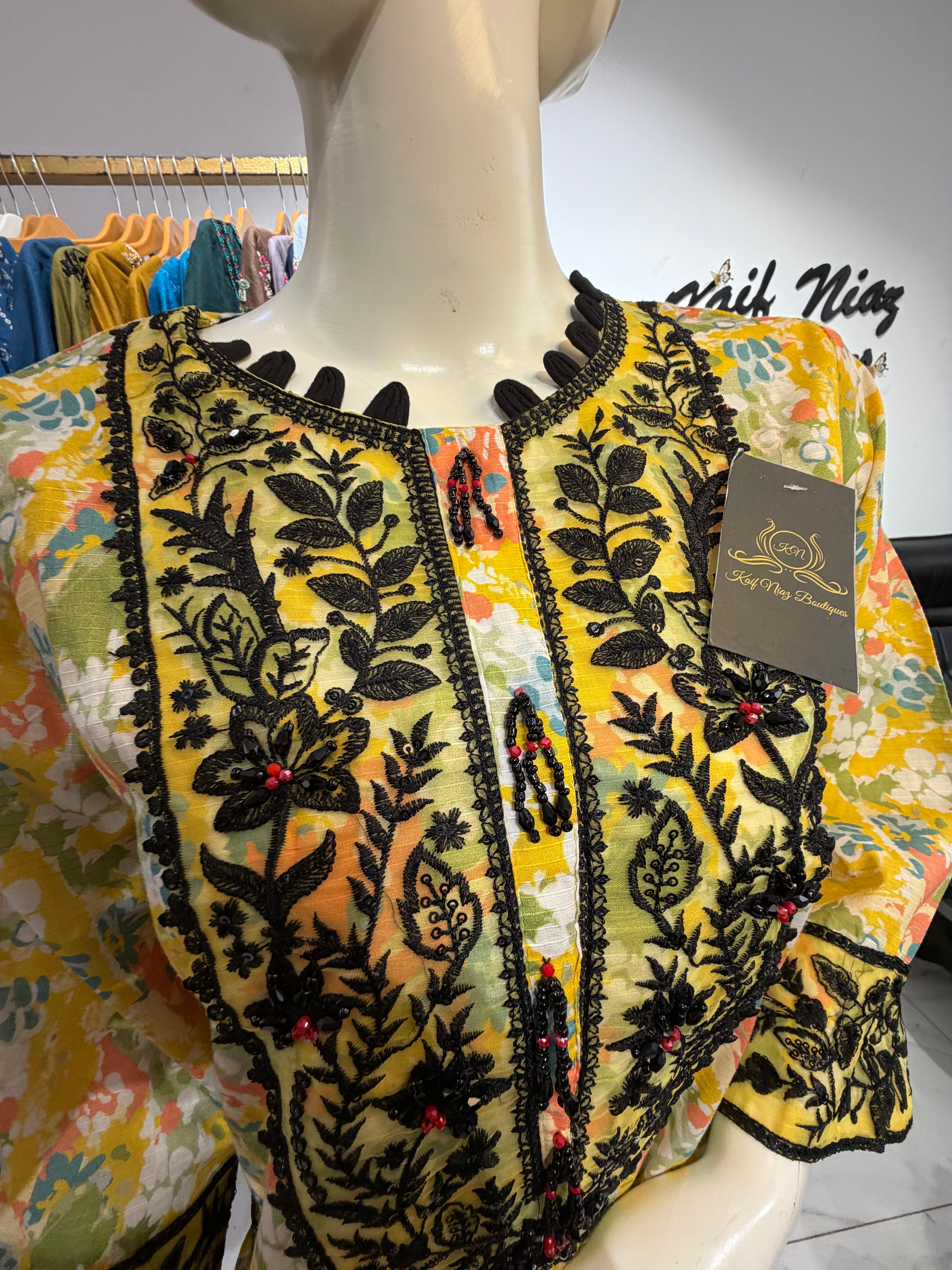 Cotton Silk Embroidered