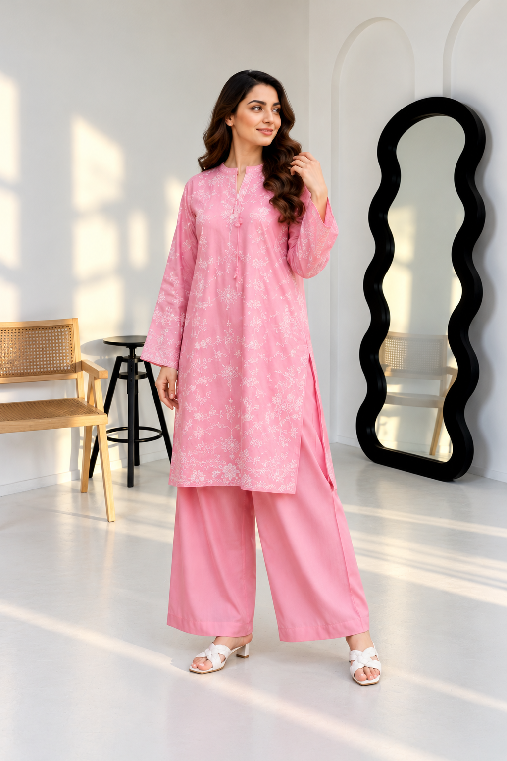 6f4fb7ed-e4f3-49b3-a2a4-1ef2995b1f33 Blushing Rose 2-Piece Cotton Silk Suit - Image 1