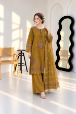 Floral Majesty - 3 Piece Embroidered Lawn Suit